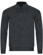 Must Pulover barbati - S8212 - guler scurt - gri inchis - 60% poliester - 35% bumbac - 5% elastan