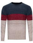 Must Pulover barbati - S8663 - bleumarin-bordo-bej - Multicolor
