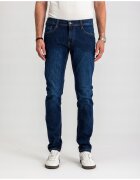 Mustang Blugi Barbati - Oregon Tapered - Talie Joasa - 100% Bumbac - Fermoar - Lungi - 5 Bunzuare - Albastru - Albastru
