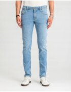 Mustang Blugi Barbati - Oregon Tapered - Talie Joasa - 100% Bumbac - Fermoar - Lungi - 5 Bunzuare - Albastru Deschis - Albastru