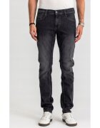 Mustang Blugi Barbati - Oregon Tapered - Talie Joasa - 100% Bumbac - Fermoar - Lungi - 5 Buzunare - Denim Black - Negru