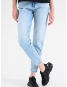 Mustang Blugi crop cu croiala conica si talie medie Brooks - Albastru deschis