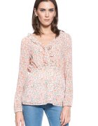 Mustang Bluza Dama - Emma V Flounce - Croi Normal - Lejera - Inchidere: Nasturi - Compozitie Material: 100% Bumbac - M Intl - Multicolor
