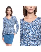 Mustang Bluza Dama - Erika V Printed - Croi: Slim Fit - Stil: Lejer - Inchidere: Fara - Compozitie Material: 100% Bumbac - M Intl - Multicolor
