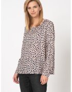 Mustang Bluza din modal cu animal print Emma - Maro taupe deschis/Bleumarin