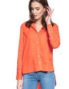 Mustang Camasa Dama - Elisa Solid Lyocell - Croi: Regular Fit - Stil: Drept - Inchidere: Nasturi - Compozitie Material: 100% Lyocell - Portocalie - 1 Bucata
