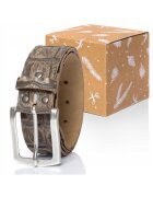 Mustang Curea barbati BELT - piele naturala - 40mm - culoare maro - marime talie 85 cm