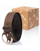 Mustang Curea Din Piele - Sopo-Mus121 - 100% Piele Naturala - Culoare: Maro - Latime: 4 Cm - Lungime: 95 Cm - Maro
