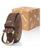 Mustang Curea Din Piele - Sopo-Mus123 - Piele - Maro - Latime: 35 mm - Maro
