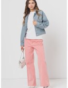 Mustang Jacheta crop din denim cu nasturi - Albastru prafuit