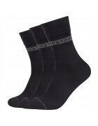 Mustang Sosete Barbati - MU31039 – 9999 - 3 Perechi - Regular Fit - Design Simplu Cu Logo - Lungi - Confortabile Si Respirabile - Bumbac - Marimea 39-42 EU - Negru