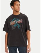 Mustang Tricou barbati - 304464928 - Bumbac - Negru - Negru