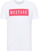 Mustang Tricou Barbati - Alex - Bumbac - Regular Fit - Alb