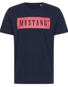 Mustang Tricou Barbati - Alex - Bumbac - Regular Fit - Bleumarin