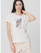Mustang Tricou cu design grafic Alma - Alb murdar
