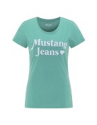 Mustang Tricou cu imprimeu logo 1 - Verde menta