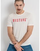 Mustang Tricou cu imprimeu logo - Alb