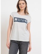 Mustang Tricou cu imprimeu logo Alina - Gri deschis