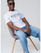 Mustang Tricou cu imprimeu logo Austin - Alb/Verde