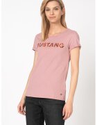 Mustang Tricou din bumbac cu imprimeu logo Alexia - Lila pal