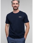 Mustang Tricou din bumbac cu imprimeu pe partea din spate Austin - Bleumarin