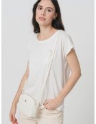 Mustang Tricou lejer cu logo discret Lesley - Maro/Crem