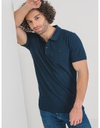 Mustang Tricou polo de bumbac cu logo brodat mic - Albastru ultramarin