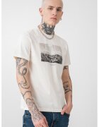 Mustang Tricou regular fit cu imprimeu foto Austin - Alb fildes/Gri