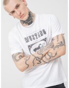 Mustang Tricou relaxed fit cu imprimeu logo Akron - Alb/Negru