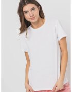 Mustang Tricou uni cu decolteu la baza gatului - Alb