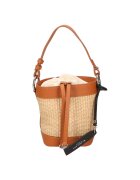 My-Best Bag Geanta bucket cu detalii de piele - Maro