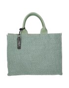 My-Best Bag Geanta de piele si material textil cu maner - Verde menta