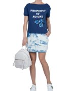 My Twin Rochie de dama bleumarin - bumbac si elastan - cu imprimeu si paiete - stil de viata -