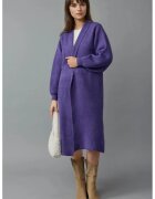 MyFashion Pulover dama - cardigan tricotat lung - mov - tricot - One Size