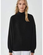 MyFashion Pulover dama - supradimensionat - jumatate de guler - negru - tricot - One Size