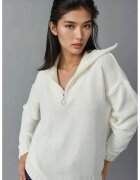 MyFashion Pulover dama - tricotat - supradimensionat - alb - tricot - One Size