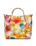 myOwn Geanta dama din piele naturala Fabiana cu model floral FF1 - Flori