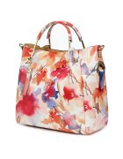 myOwn Geanta dama din piele naturala Fabiana cu model floral FF4