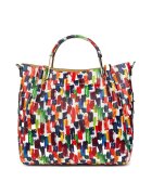 myOwn Geanta dama din piele naturala Fabiana cu model - Multicolor