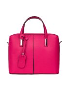 myOwn Geanta dama din piele naturala Gianna gri - Fucsia