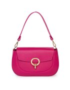 myOwn Geanta dama din piele naturala Rosalia gri - Fucsia