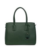 myOwn Geanta dama din piele naturala Valentina verde inchis