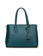 myOwn Geanta dama din piele naturala Valentina verde marin