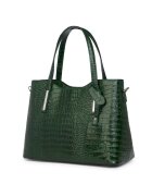 myOwn Geanta din piele amprentata Carolina verde inchis