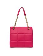 myOwn Geanta din piele matlasata Azaleea - Fucsia