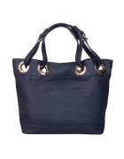 myOwn Geanta din piele naturala Stella - Bleumarin - 32x44cm