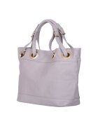 myOwn Geanta din piele naturala Stella - Gri - 32x44cm