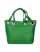 myOwn Geanta din piele naturala Stella - Verde - 32x44cm