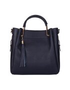 myOwn Geanta Fabiana din piele naturala pentru dama - Bleumarin - 32x32cm