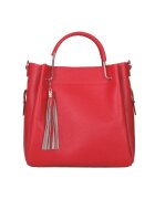 myOwn Geanta Fabiana din piele naturala pentru dama - Rosu - 32x32cm